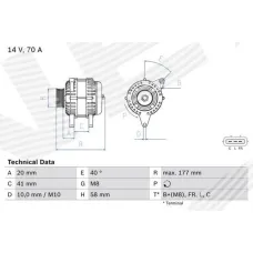 ГЕНЕРАТОР KIA PICANTO (TA)