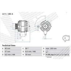 ГЕНЕРАТОР VOLKSWAGEN RTER T6