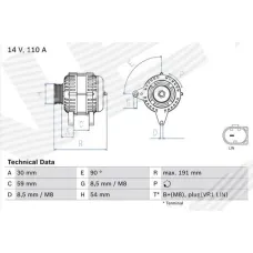ГЕНЕРАТОР VOLKSWAGEN 16 -