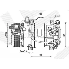 КОМПРЕССОР КОНДИЦИОНЕРА HYUNDAI I-10 (BA)