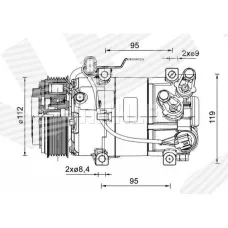 КОМПРЕССОР КОНДИЦИОНЕРА HYUNDAI I-10 (BA)